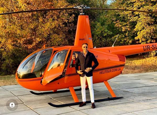 прокат аренда вертолета в Киеве для прогулки свидания