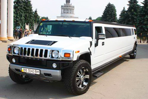 Hummer H2 limo white