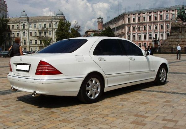Mercedes W220 S500L white прокат на свадьбу с водителем
