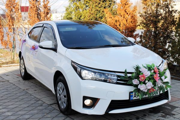Toyota Corola белая авто на свадьбу