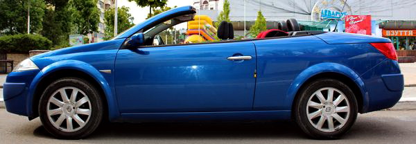 Renault megane coupe cabriolet синий аренда кабриолета киев