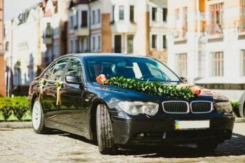 BMW 745L черный на свадьбу