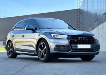 Внедорожник Audi Q5-Quattro серо-голубой аренда прокат без водителя