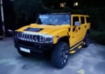 Прокат внедорожника Hummer H2 желтый на съемки фотосессию код 081