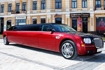 Chrysler 300C Limo Red бордовый червоний лімузин