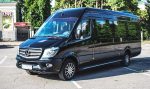 Микроавтобус на свадьбу трансфер Mercedes Sprinter черный VIP класса аренда код 181